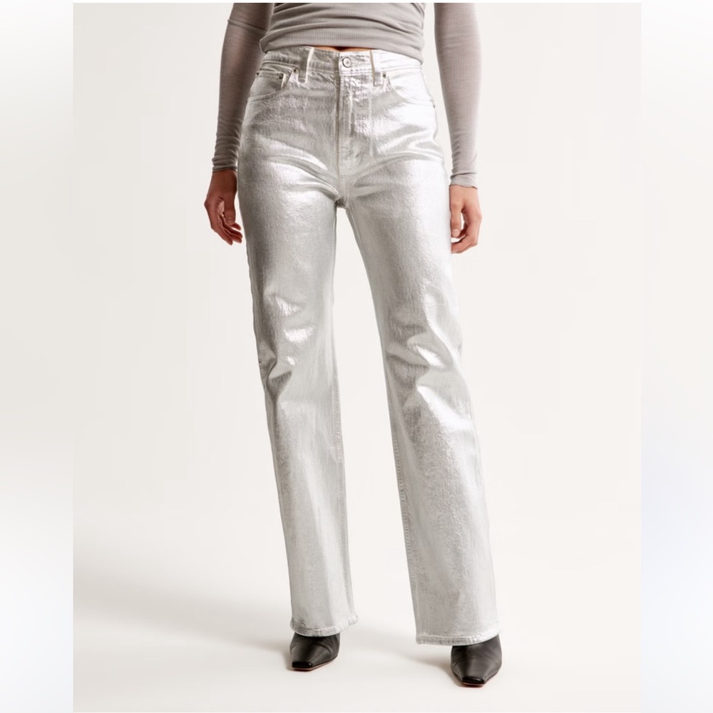 Abercrombie & Fitch Silver Straight Leg Jeans
